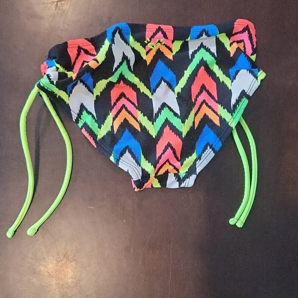 JUSTICE‎ Girls Neon Graphic Bikini Swimsuit Size 8
